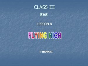 CLASS III EVS LESSON 8 P RAMANI FLYING