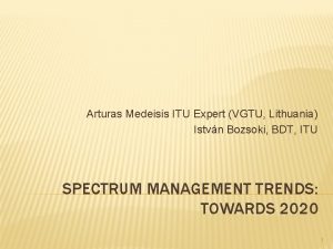 Arturas Medeisis ITU Expert VGTU Lithuania Istvn Bozsoki