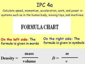 Ipc formula chart