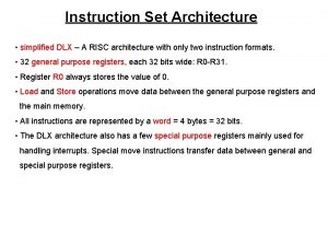 Dlx instruction set