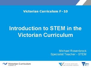 Stem curriculum victoria