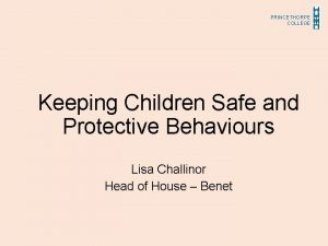Safety continuum protective behaviours