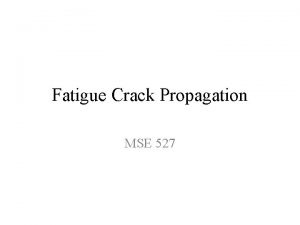 Fatigue crack