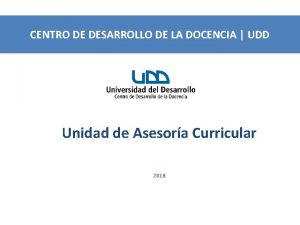 Docencia pregrado udd