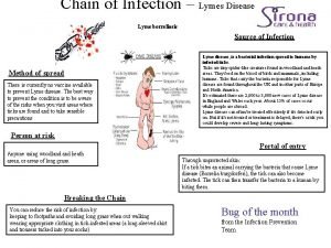 Chain of infection for lyme disease