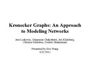 Kronecker graph