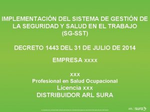 IMPLEMENTACIN DEL SISTEMA DE GESTIN DE LA SEGURIDAD