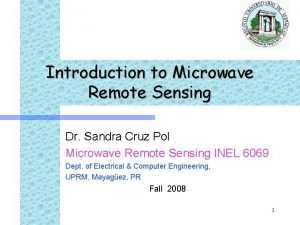 Introduction to microwave remote sensing