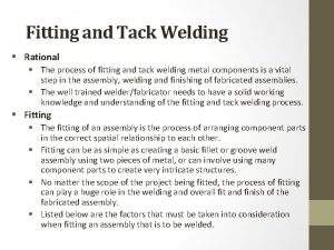 Tack welding definition