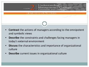 Symbolic view of management example