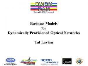 DWDM RAM DataLIGHTspeed Business Models for Dynamically Provisioned