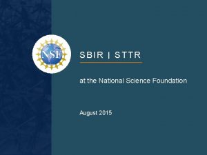 The national science foundation