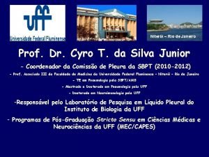 Niteri Rio de Janeiro Prof Dr Cyro T