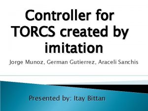 Controller for TORCS created by imitation Jorge Munoz
