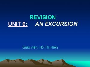 Revision unit 6