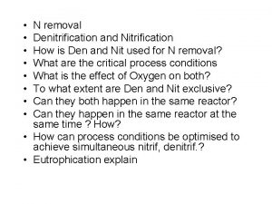 Aerobic nitrification