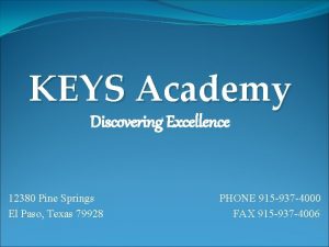 Keys academy el paso