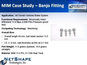 MIM Case Study Banjo Fitting Application AllTerrain Vehicles