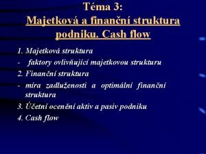 Finanční struktura podniku