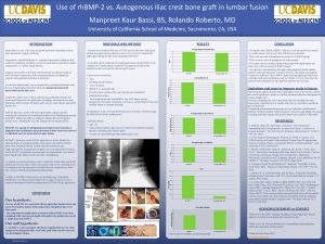 Use of rh BMP2 vs Autogenous iliac crest