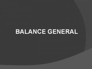 Encabezado del balance general