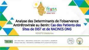 Analyse des Determinants de lobservance Antirtrovirale au Benin