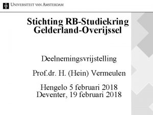 Meetrekregeling deelnemingsvrijstelling