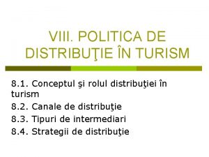 Canale de distributie