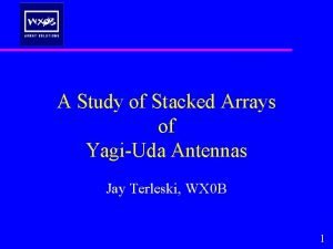 A Study of Stacked Arrays of YagiUda Antennas