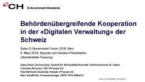 EGovernmentStandards Behrdenbergreifende Kooperation in der Digitalen Verwaltung der