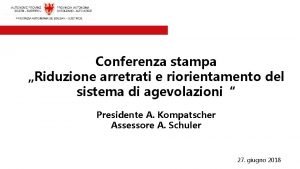 Conferenza stampa Riduzione arretrati e riorientamento del sistema