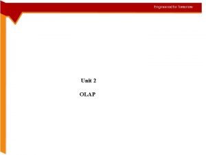 Introduction to olap