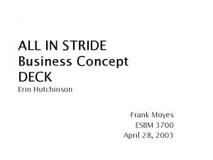 ALL IN STRIDE Business Concept DECK Erin Hutchinson