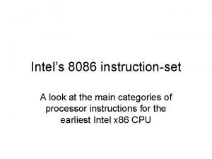 8086 instruction set