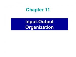Isolated input-output has