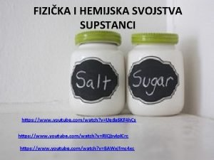 Fizicka svojstva supstance