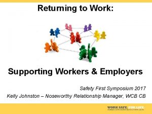 Returning to Work Supporting Workers Employers Safety First