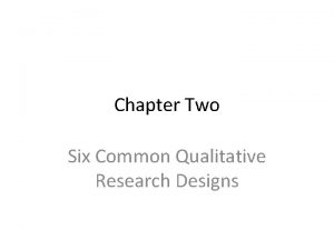 Types of qualitative design in research