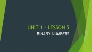 Activity guide - binary practice answers