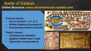 Battle of Kadesh Online Resource www nkeamentoram weebly