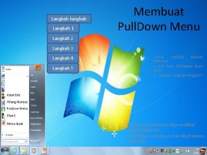 Langkahlangkah Langkah 1 Membuat Pull Down Menu Langkah