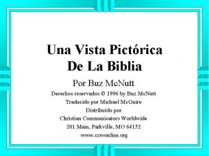 Una Vista Pictrica De La Biblia Por Buz