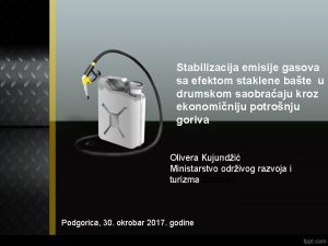 Stabilizacija emisije gasova sa efektom staklene bate u