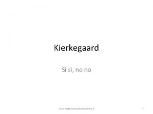 Kierkegaard pensiero