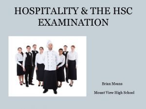 Hsc hospitality exam