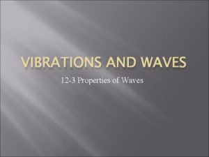 VIBRATIONS AND WAVES 12 3 Properties of Waves