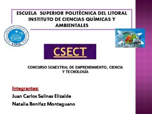 ESCUELA SUPERIOR POLITCNICA DEL LITORAL INSTITUTO DE CIENCIAS