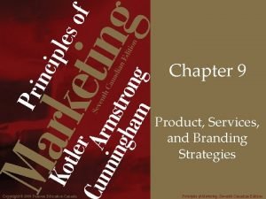 Product services and branding strategy