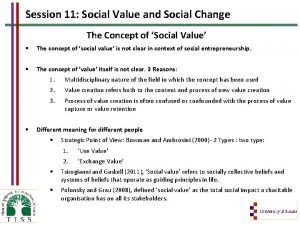 Social value session