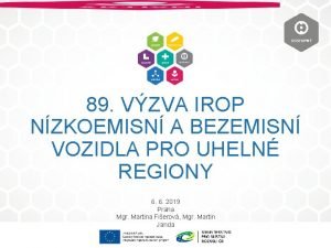 89 VZVA IROP NZKOEMISN A BEZEMISN VOZIDLA PRO